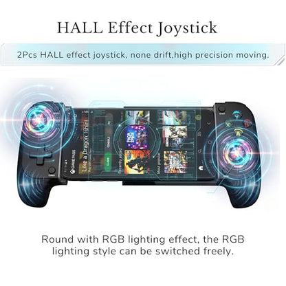 Digital Dynasty Bluetooth Mobile Gaming Controller for Switch, iOS, Android & Tablets, Wireless Gamepad with Adjustable Clip, Dual Vibration, Key Mapping Support