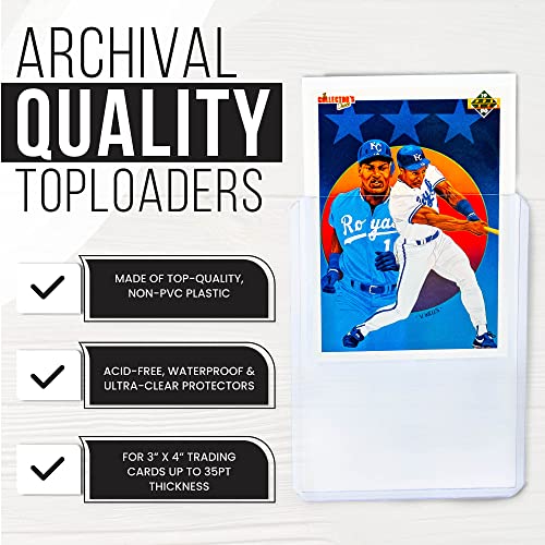 Platinum Protectors Premium Top Loader Card Holder for 35pt Trading Cards 3" x 4" (25 Pack)