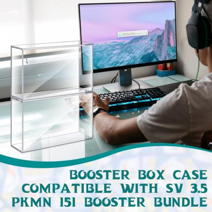 Cinnvoice 1 Pcs Acrylic Magnetic Case Booster Box Protective Case Stackable 4mm Thick Magnetic Closure Gifts for Collectors, Cards Not Included (Compatible with Charizard X ex UPC) - style: Compatible with Charizard X ex UPC