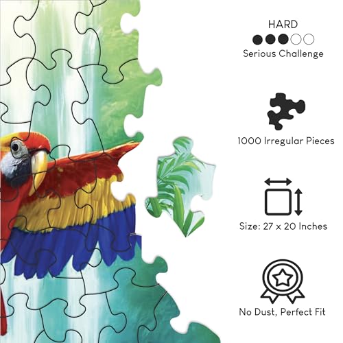 No Image Puzzle 1000 Irregular Pieces Extreme Difficult Jigsaw Challenge Adults Hardest Puzzle No Guide Ultimate Brain Teaser Hard Level Wild Paradise Mystery Unique Gift - color: Wild Paradise