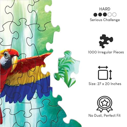 No Image Puzzle 1000 Irregular Pieces Extreme Difficult Jigsaw Challenge Adults Hardest Puzzle No Guide Ultimate Brain Teaser Hard Level Wild Paradise Mystery Unique Gift - color: Wild Paradise