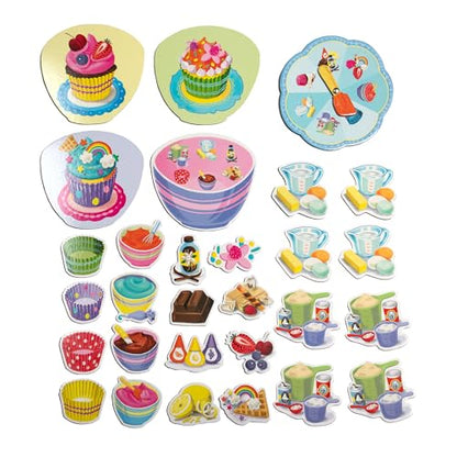 eeBoo: Cupcake Shaped Spinner Game - Animal & Baking Themed Game for Kids, Spin to Collect Ingredients, Preschool, Ages 3+, 2-4 Players - style: Cupcake