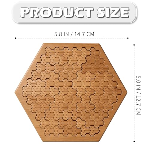 Fractal Tray Puzzle, Fractal Puzzles for Adults, Irregular Wooden Jigsaw, Mind Bending Hilbert Curve Puzzle, Challenging Portable Brain Training Game (4-Pack) - style: 4-Pack