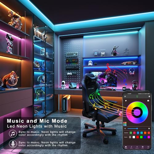 Ledagic 130 ft LED Lights for Bedroom (2 Rolls of 65ft) | Music Sync RGB LED Strip Lights with APP & Remote Control LED Lights for Room Home Party Christmas Wall Decor - size: 130ft