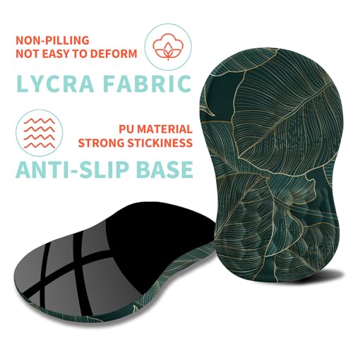Ergonomic Mouse Pad Wrist Support with Memory Foam Massage Bulge, Carpal Tunnel Pain Relief Mousepad Wrist Rest for Mouse(12x8 inch, Leaves) - color: Kg012-leaves