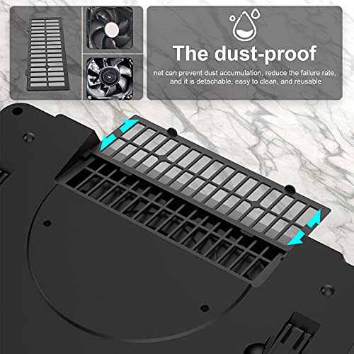 IETS GT500 Powerful Turbo-Fan (5000 RPM) Laptop Cooling Pad with Infinitely Variable Speed,Seal Foam for Rapid Cooling Gaming Laptop,13-17.3inch Laptop Cooler with 3-Port USB Hub - color: V1(Hub)