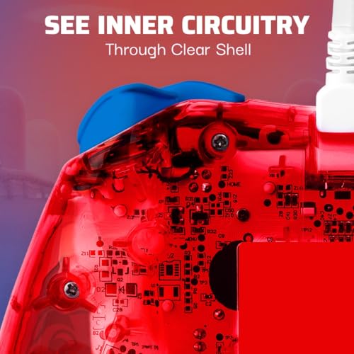 PDP Gaming Rock Candy Wired Power Nintendo Switch Pro Controller, Officially Licensed Lite/OLED Compatible Gamepad, Super Mario (Red) - color: Mario Punch