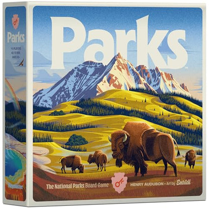 Keymaster Games Parks Base Camp | Beautiful Strategy Game for Families, Adults or Solo | Best Board Game for Nature, Outdoors, and Hiking | The US National Parks Game | Ages 10+ | 1-5 Players - style: 2nd Edition | Base Camp