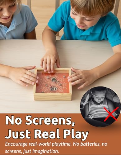 Mini Spider Maze Puzzle – Wooden Handheld Puzzle Game, Brain Teaser Labyrinth Toy, Fun Logic Puzzle, Portable Travel Puzzle Challenge - style: Mini Spider