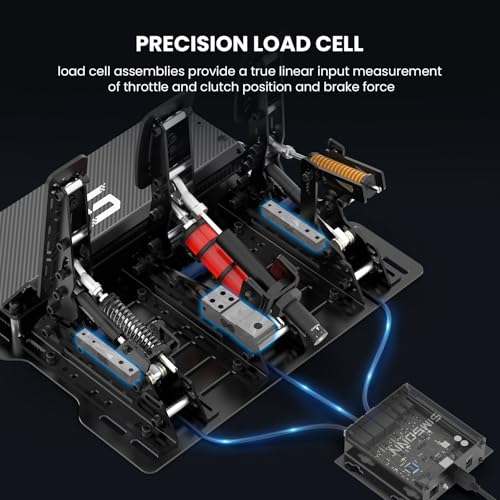 SIMSONN PRO X Ultra Sim Racing Pedals PC Racing Simulator Load Cell HE Hydraulic Pedals Support Haptic Reactor (PRO X Ultra P3-H3-Plate) - color: PRO X Ultra P3-H3-Plate