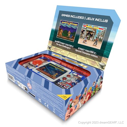 My Arcade Street Fighter II: Capcom, Retro Gaming, 2.8" Screen | Portable Games, 2 Games, Gifts for Birthdays, Blue - style: Street Fighter