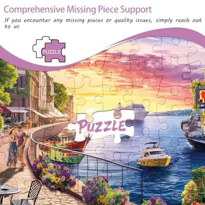 Jigsaw Puzzles for Adults 1000 Pieces, Interlock Perfectly No Dust, Impossible Difficult Hard Fun 1000 Piece Jigsaw Puzzles for Adults-1:1 Poster-Streets Scene - color: Streets Scene