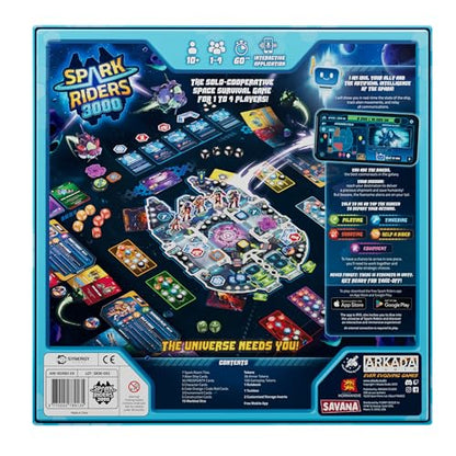 SAVANA Spark Riders 3000 - Rider Edition - Sci-Fi Survival Board Game | Pilot, Repair & Fight Aliens with The Interactive App | 1–4 Players, Ages 10+, 60 Min Playtime | Solo & Team Strategy Game - style: Rider Edition