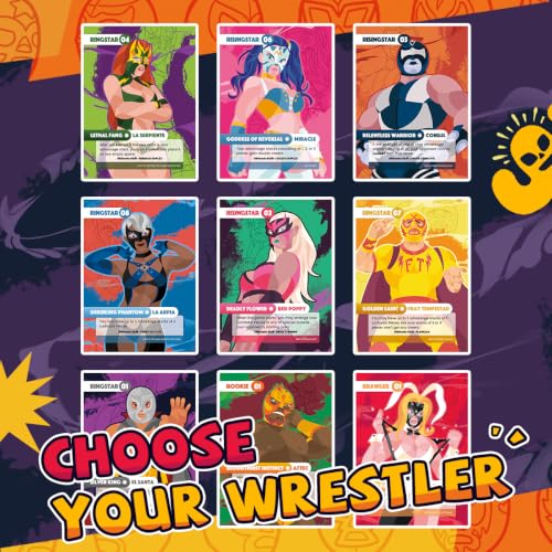 Whales Entertainment| Lucha Lucha 345| Strategy Board Games for Adults, Family and Kids Aged 6 +| Fun Wrestling-Themed Game for 2 Players | Classic Board Game Gifts for Adults,Teens and Kids