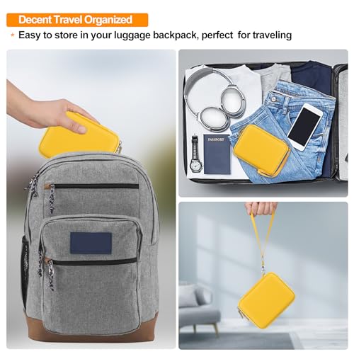 Elonbo Carrying Case for G350/ RG35XX Pro/ RG40XXV/ RG406V/ RG405V Retro Handheld Game Console, GiipGoop/ Voacle/ Anbernic Video Gaming Console Travel Storage Bag, Linux System Games Holder, Yellow - color: Yellow