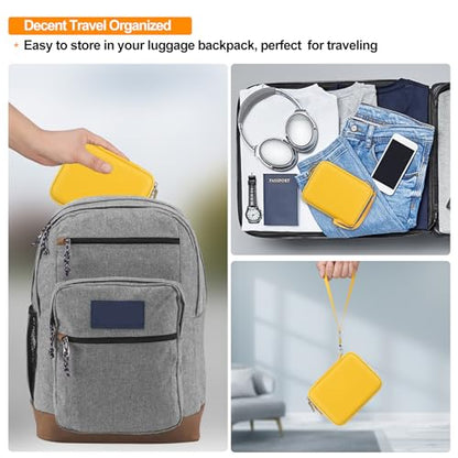 Elonbo Carrying Case for G350/ RG35XX Pro/ RG40XXV/ RG406V/ RG405V Retro Handheld Game Console, GiipGoop/ Voacle/ Anbernic Video Gaming Console Travel Storage Bag, Linux System Games Holder, Yellow - color: Yellow