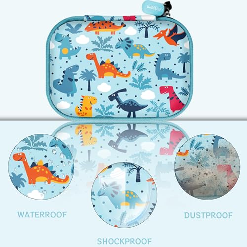 Leayjeen Kids Camera Case for Goopow/Mgaolo Kids Camera-Blue Dinosaur | Fits CIMELR/Seckton/OZMI Kids Toy Cameras and Children Digital Camera,Shockproof Water-Resistant Hard EVA Shell(Case Only) - color: Blue Dinosaur