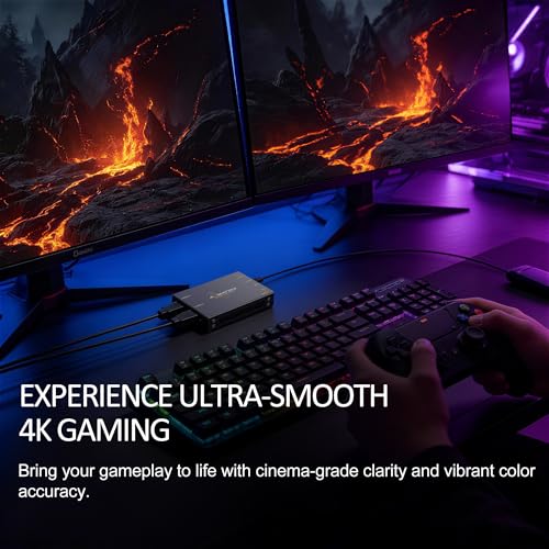 AVMATRIX 4K60 HDMI2.0 Game Capture Card USB 3.1 for PC/PS5/Switch Streaming | Zero-Latency Pass-through for Lag-free Gaming,4K60 Capture for Twitch/YouTube Streaming,Plug & Play with OBS, Zoom