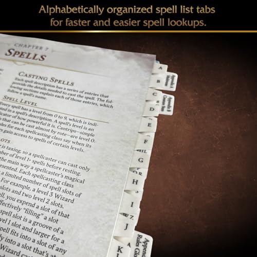 DND 2024 Player’s Handbook Index Tabs. 110 Premium Sticky Tabs for the Dungeons and Dragons 2024 Player Handbook with 2 Erasable Character Sheets.