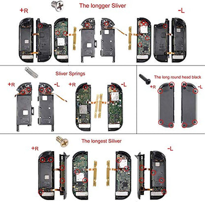 eXtremeRate DIY Full Set Buttons for Nintendo Switch & Switch OLED, Replacement Buttons for JoyCon, ABXY Direction Keys SR SL L R ZR ZL + - Home Capture Trigger Buttons Springs - Dark Grayish Violet - color: Dark Grayish Violet