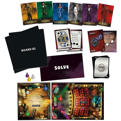 Clue Escape: The Illusionist’s Club Board Game | Escape Room Family Game | 1-Time Solve Mystery | Ages 10+ | 1-6 Players | Difficulty 4 | 90-120 Mins. (Amazon Exclusive) - style: The Illusionist’s Club