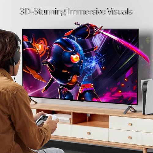 HDMI Cable 3.3 FT 5-Pack, High Speed 8K HDMI eARC / ARC CL3 Rated Cord 48Gbps with 8K@60Hz, 4K@144Hz/120Hz, HDR10+, HDCP 2.2/2.3 for Splitter, Soundbar, Roku, 8K/4K Monitor, OLED TV, Laptop,PS5/4 - size: 3FT
