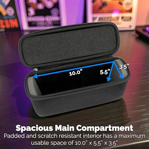 CASEMATIX N64 Game Cartridge Storage Case Compatible with 12 Nintendo 64 Game Cartridges, Retro Video Game Organizer with Padded Game Holder, Carry Handle and Zipper Closure for Game Collectors