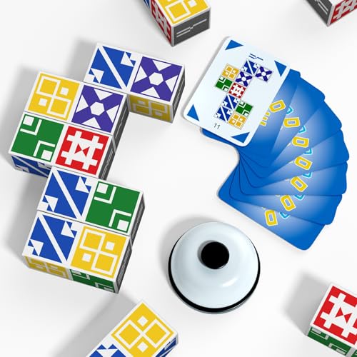 Family Matching Game for Kids & Adults, Block Puzzle Board Games for Boys & Girls Ages 6-8 8-12, 2+ Player Card Puzzles for Children 6+ Year Olds - size: Edition 1.0: 2-6 players
