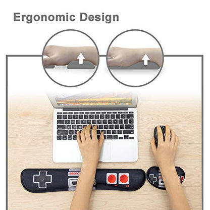 Keyboard Wrist Rest Pad and Mouse Wrist Support for Office, Game,Computer, Laptop, Pain Relief Memory Foam Wrist Rest Set (WRT-05)