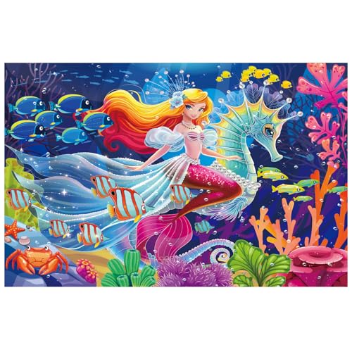 Puzzles for Kids Ages 6-8 8-10 Year Old - Ocean Underwater World,Mermaid 200 Pieces Jigsaw Puzzles for Kids, Learning Educational Toys for Boys and Girls Visit the Unolidrom Store - color: Mermaid