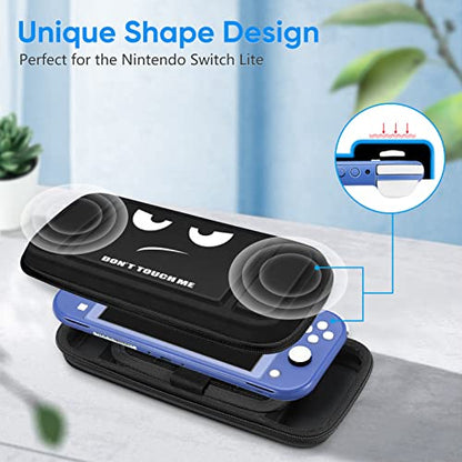 FINTIE Shockproof Carrying Case for Nintendo Switch Lite 2019 | Hard Shell Protective Cover, Portable Travel Storage Bag, Game Card / Micro SD Card Slots, Inner Pocket, Dont Touch - color: dont touch