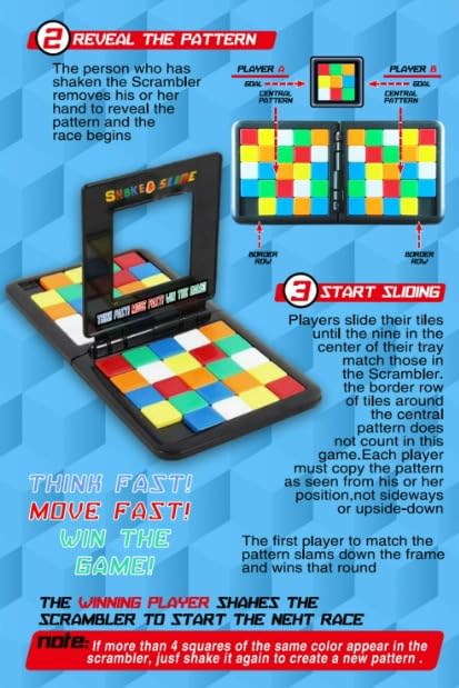 Shake & Slide Block Game Shape Matching Intelligence Board Game for Family Game Nights, Classic - color: Classic