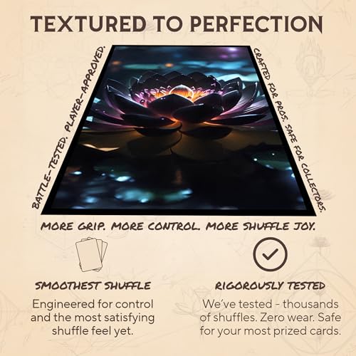 Lotus - MTG Card Sleeves, 104ct, Standard Size, Textured | Perfect for Double Sleeving, Smudge Resistant Matte Back, Standard 66x92mm - Compatible with Magic The Gathering & TCG Cards - color: Eu Lotus, size: Textured