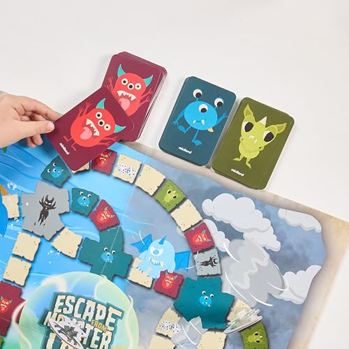 Miniland Cooperative Anti-Bullying Board Game for Kids 4+, Includes Board, Avatars and Educational Guide, 2 to 4 Players | Escape from Monsterland - color: Escape from Monsterland