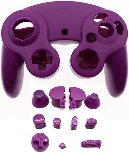 Housing Cover Shell Handle Case and Button Replacement Parts for NGC Gamecube Controller Games Handle Protective Accessories (Purple) - color: Purple
