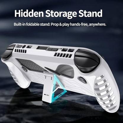 Protective Case with Kickstand for ASUS ROG Xbox Ally X 2025 - Shockproof TPU Cover with Stand, Non - Slip & Anti- Collision Handheld Game Console Accessories (White) - color: White