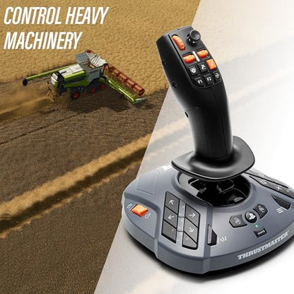 Thrustmaster SimTask FarmStick 3-Axis Farming Joystick - PS5 & PC | Plug and play for FS25, 33 programable inputs, thumbwheel, mini-stick, triggers, rocker switches, H.E.A.R.T sensors - style: Farmstick | Playstation