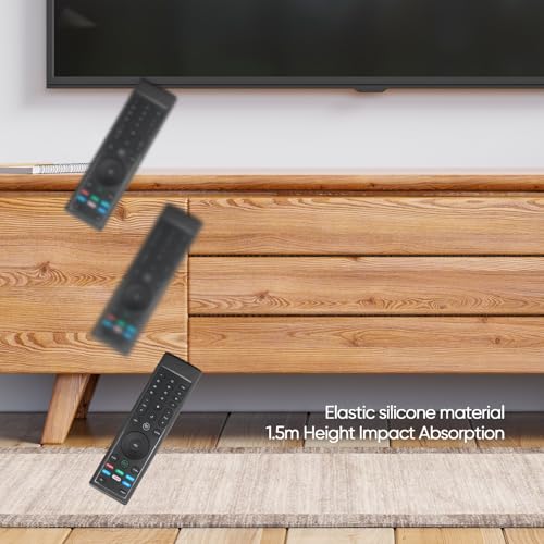 Case for Vizio TV Remote, Cover Compatible with Vizio Smart TV Remote Control XRT136 / XRT140 Silicon Universal Sleeve Skin Black - color: Non-Glow Black