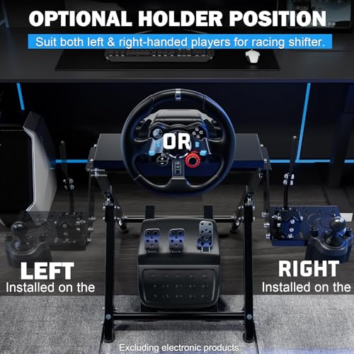 Anman Foldable Racing Simulation stand Compatible with Logitech G29 G27 G923 Adjustable Racing Wheel Stand Wheel and Pedals Not Included