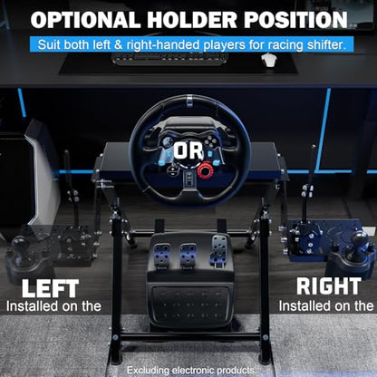 Anman Foldable Racing Simulation stand Compatible with Logitech G29 G27 G923 Adjustable Racing Wheel Stand Wheel and Pedals Not Included