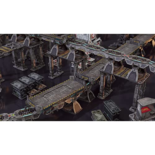 TinkerTurf Sci-Fi Terrain: MagLev Rail Add-on, Neutral Theme, Sturdy, Affordable, Great-Looking Full-Color Terrain, Quick and Easy to Assemble, Virtually Limitless Setups - style: Rail Add-On