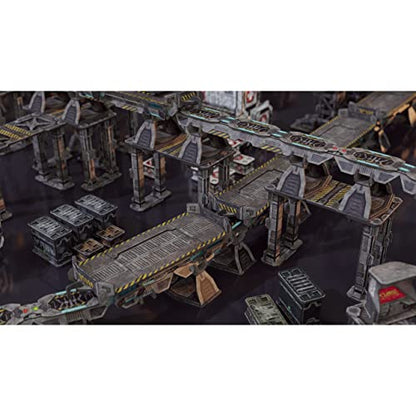 TinkerTurf Sci-Fi Terrain: MagLev Rail Add-on, Neutral Theme, Sturdy, Affordable, Great-Looking Full-Color Terrain, Quick and Easy to Assemble, Virtually Limitless Setups - style: Rail Add-On