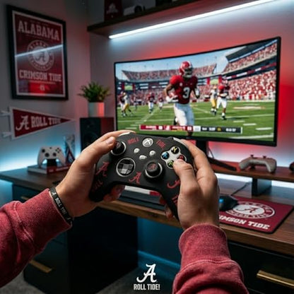 Silicone Gaming Cover Compatible with Xbox Controller - Officially Licensed University of Alabama Crimson Tide Night Design - color: Night-N2
