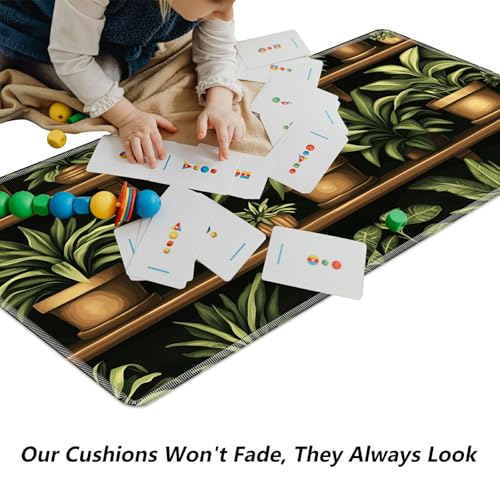 Potted Plants On Shelves for MTG & TCG Playmat Mouse Pad,BFDHGQZC 24" x 14" Game Mat for MTG/RPG/CCG Trading Card Game Playmats Table Mat Perfect for Card Games Video Games Computer Office - color: Potted Plants on Shelves