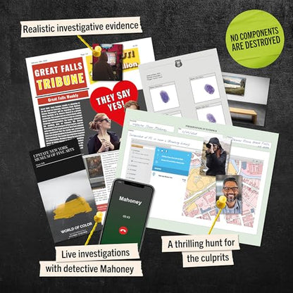 Hidden Games Crime Scene – The Midnight Crown – Murder Mystery Game | A mysterious museum heist. Real evidence, audio & online clues, detective work at home. 1-6 players, age 14+