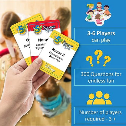 5 Second Rule Disney Edition — Fun Family Game About Your Favorite Disney Characters — Ages 6+ - style: Disney