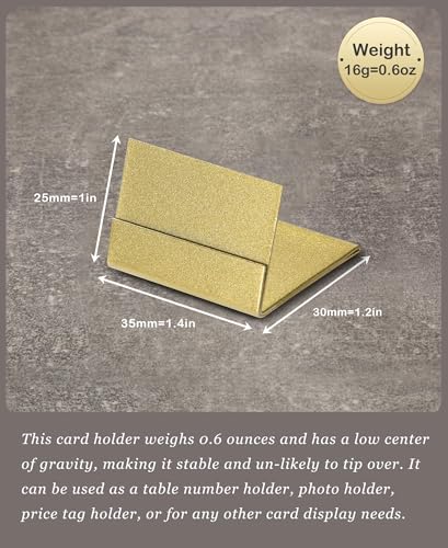 Gold Table Number Holders, 12-Pack Metal Place Card Stands & Picture Holders with Storage Box - Ideal for Weddings, Anniversaries, and Parties