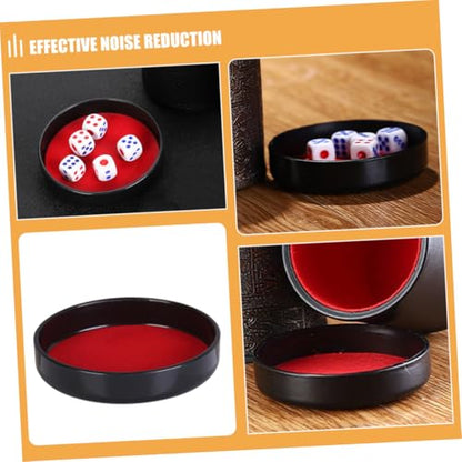 TOYANDONA 5pcs Professional Dice Cup Lid Replacement Dice Shaker Container for Bar Props Ktv Game Accessory Plush Leather Supplies
