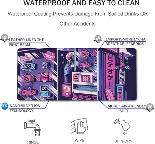 Japanese Comic Desk Mat Large Office Desk Pad Gaming Mouse Pad | Big Mousepad Waterproof Non-Slip 35.4x15.7 Inches Large Mouse Mat Long Extended Mousepads - color: Comic, size: 35.4" x 15.7"