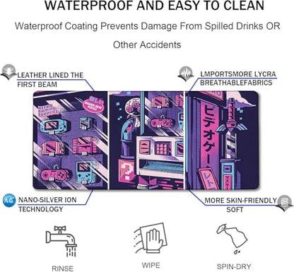 Japanese Comic Desk Mat Large Office Desk Pad Gaming Mouse Pad | Big Mousepad Waterproof Non-Slip 35.4x15.7 Inches Large Mouse Mat Long Extended Mousepads - color: Comic, size: 35.4" x 15.7"